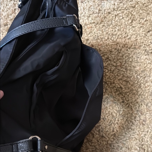 Black Tote Bag with Structured Design and Silver Hardware - Picture 4 of 7